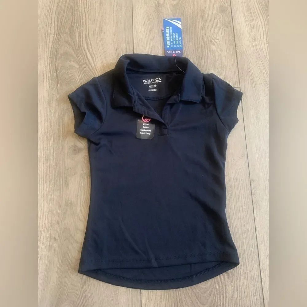 Nautica girls school uniform, UV protection, fade resistance,snag resistance